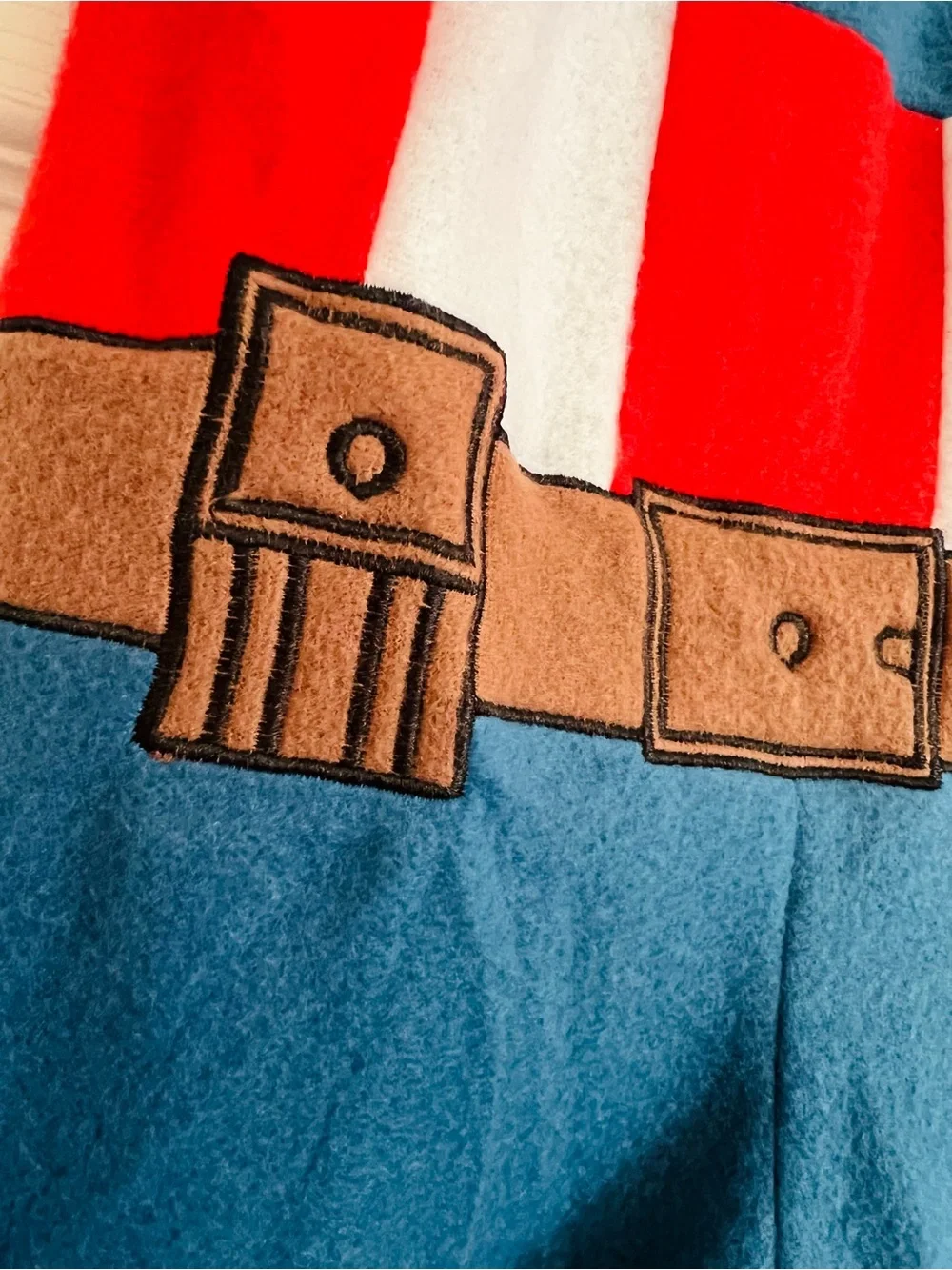 Jazwares Marvel Avengers Captain America Toddler Costume Fleece Romper w/ Hat 5T